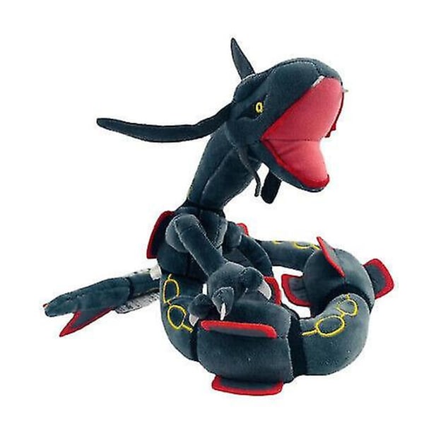 80cm Grön Rayquaza Svart Draks Plyschleksak Fylld Docka Barnfödelsedagspresenter (FMY) Black