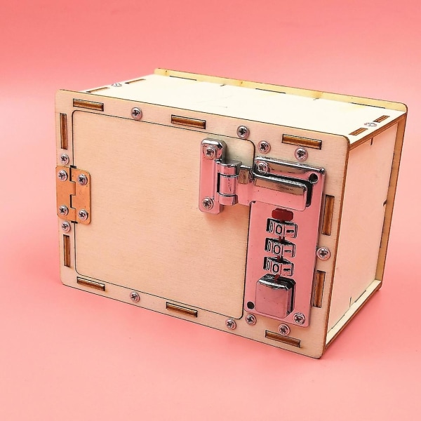 Gjør-det-selv Strongbox Making Kits Vitenskapsprosjekter for barn grunnskoler og videregående skoler Trebyggleketøy Cryptex Stem Kits (FMY)