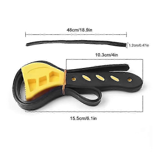 JiaWei Kapsylrem Burköppnare Justerbar Flaskburköppnare för Svaga Händer Ergonomiska Burk-Gripar för Hemmakök QVp (FMY) Yellow 8 inch