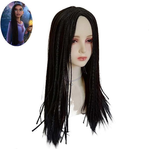 Barn Jenter Wish Asha Cosplay Parykk Halloween Karneval Jul Fest Fint Kles Parykker Gaver (FMY)
