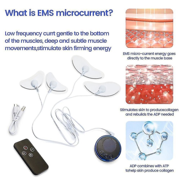 EMS Massasjemaskin Ansikts- og Kroppsmuskel Stimulator Elektrode Ansiktskinn Kjeve Slanking Skjønnhetsinstrument (FMY)