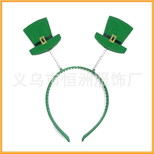 3-delt sæt af St. Patricks Day europæiske og amerikanske festivalparadekarakterer Dress Up Irish Festival Headband (lille hat),wz-280 (FMY)