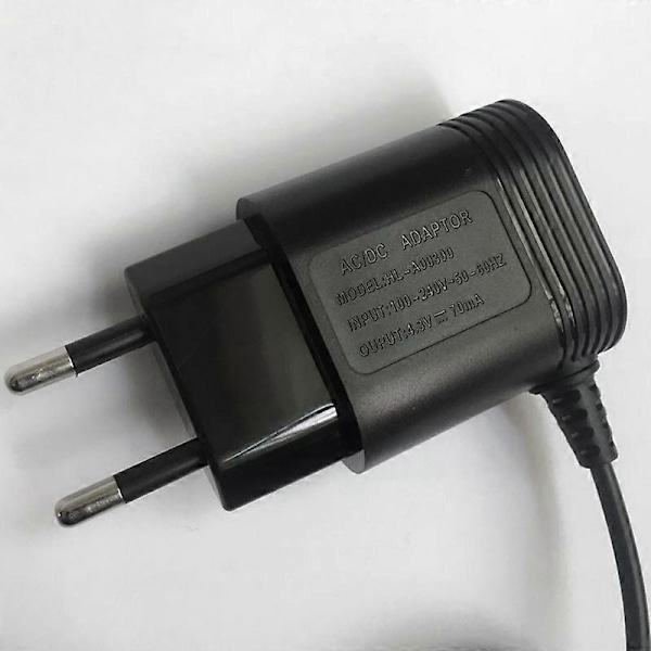 Lämplig för rakapparat, A00390 Laddare Sladd Adapter EU-kontakt (FMY) black