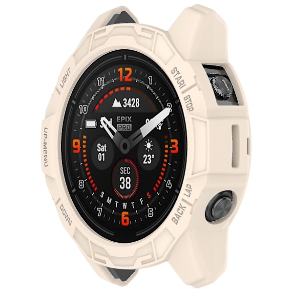 TPU Klockfodral för Garmin Epix Pro (gen 2) 47mm/Fenix 7 Pro/Fenix 7, Anti-repa Ihåligt Skydd (FMY) Starlight