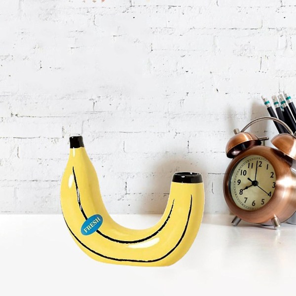 Kreativ Bananvas för Blomsterarrangemang - Resin, Gul (FMY)