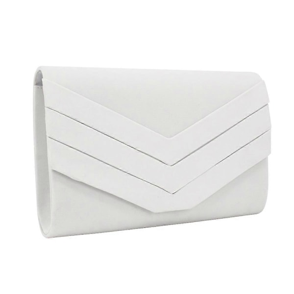 Dame Clutch, 3d Flanell Bryllup En Skulder Crossbody Middagsveske Clutch Multi-farge valgfritt (FMY) white