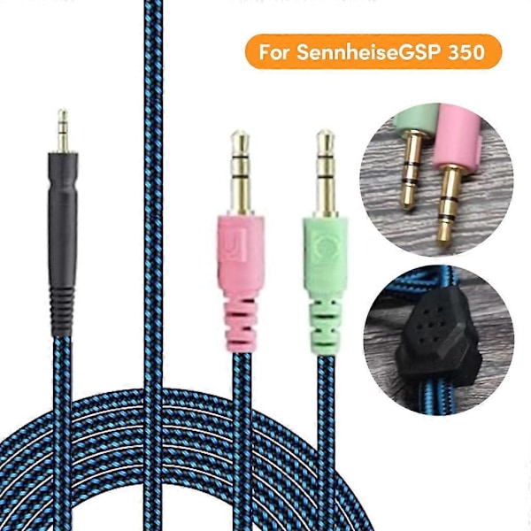 UNP PC-kabel for Sennheiser Game One GSP350 GSP500 GSP600 GSP670 Headset