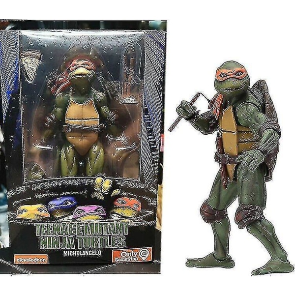 Ninja Turtles 1990 film 7 Neca Tmnt Teenage Movable Toys Mutant Action Figure (FMYED) Michelangelo