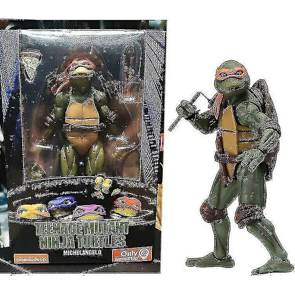 Ninja Turtles 1990 film 7 Neca Tmnt Teenage Movable Toys Mutant Action Figure (FMYED) Michelangelo