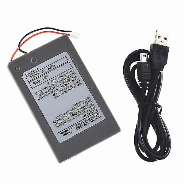 Kompatibel med PS3 PlayStation 3 Dualshock 3 Controller Batteri + Kabel CECHZC1E /CECHZC2E  (FMY) 1X Battery X 1USB Cable