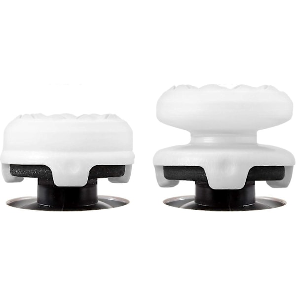 2 st Performance Thumbsticks för PS5/PS4, 1 Hög, 1 Mellanhög, Performance Thumbsticks Thumbstick Ersättning för PS5 & PS4 Controller (FMY) White