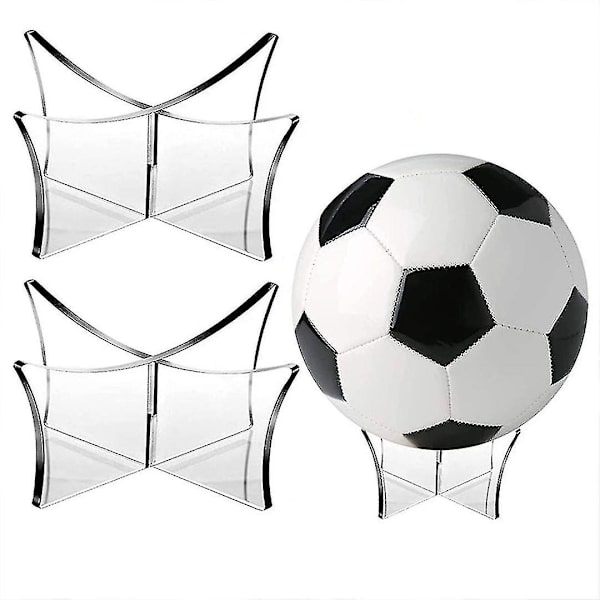 2 st bollhållare, basketbollställhållare fotbollsställ akryl bolldisplayställ fotboll akryl bollhållare stativ  (FMY) clear