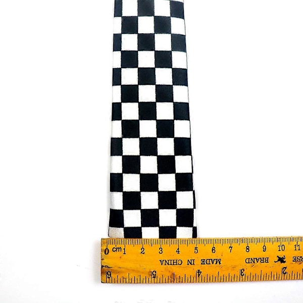 Polyester Uniform Skjorta Slips | Svart Vit Rutig Slips | Svart Vit Rutig Slips - Slipsar (FMY) NO.2