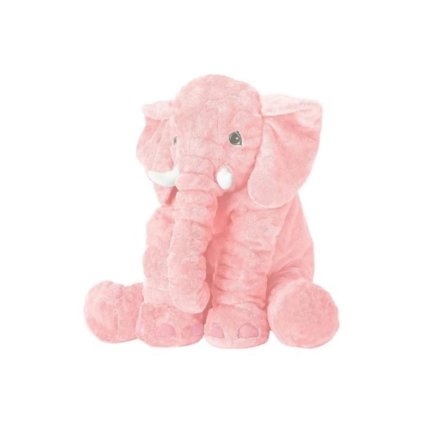 Stor blød plys elefant bamse grå blød udstoppet dyr pude plys (FMY) Pink