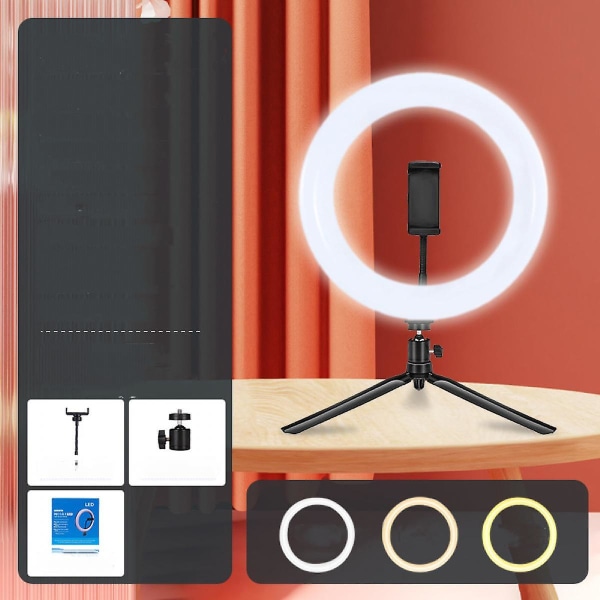 30cm LED Selfie Ring Light Dimbar Ringlampa Foto Video Kamera Ljus Med Stativ (FMY)