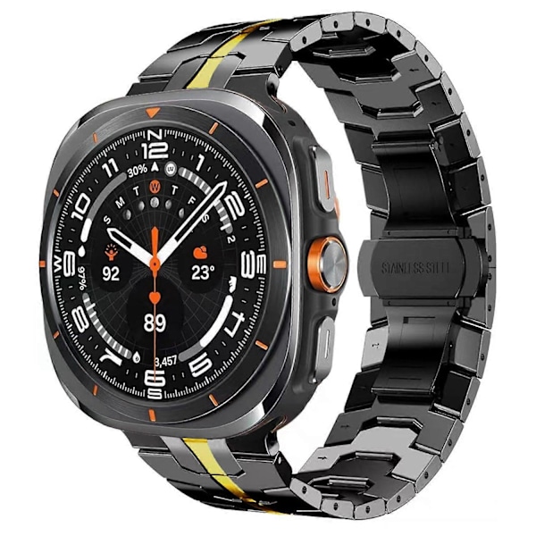 För Samsung Galaxy Watch Ultra 47mm Butterfly Spänne Titanlegering Klockarmband - Svart (FMY) Multicolor Black Gold