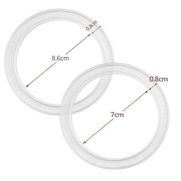 20 stk. Erstatning Silikonforseglinger Erstatning Gummikrukketetninger Lufttette Silikonpakninger Tetningsringer (FMY) 70MM
