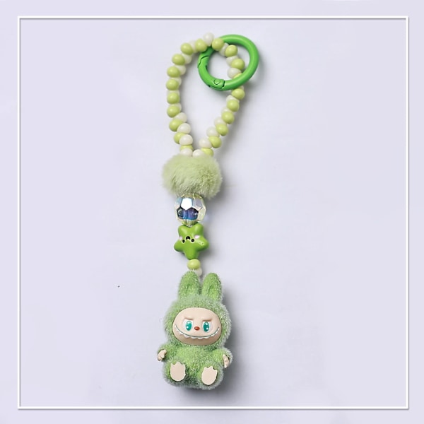 Kawaii Mini Labubu Nyckelring Tecknad Kreativ Tredimensionell Docka Studenter Skolväska Hänge Bilnyckelring Kvinnor och Män Gåvor(FMY) H