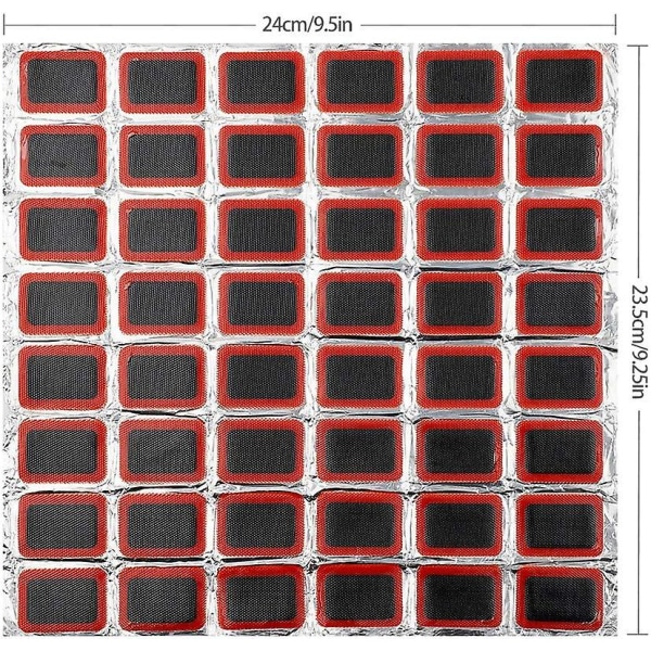 Reparationssæt til cykelpunktering, 48 stk. firkantede lapper + 48 stk. runde lapper, reparationssæt til cykeldæk, reparationssæt til inderslange (FMY)