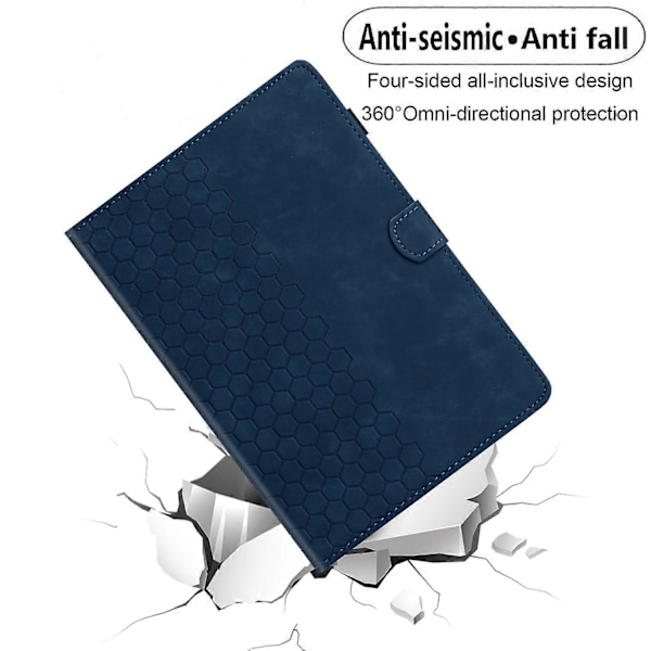 Präglat Läderfodral för iPad 10:e Gen 10.9 2022 (FMY) Blue