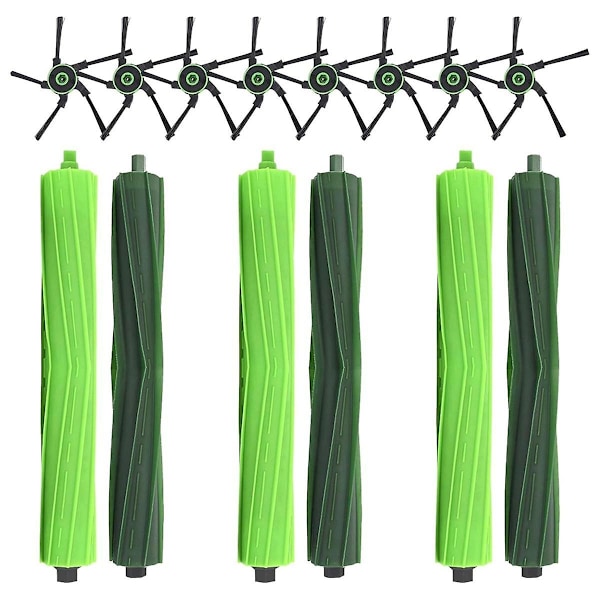 For S9 (9150) S9+ S9 Plus (9550) S Series AI Robot Støvsuger Kits 3 Sett Gummibørster, 8 Sidebørster (FMY) As Shown