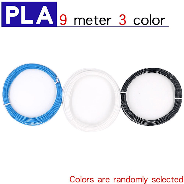PLA Farvet Lugtfri Sikkerheds Plastik 3D Pen Filament Diameter 1.75mm Til 3D Print Pen Børn Fødselsdag Kreativ Julegave (FMY) 9 meter-3