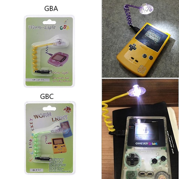 Ormelys LED-belysning nattlampe for Gameboy Advance for GBA GBC GBP (FMY) GBA