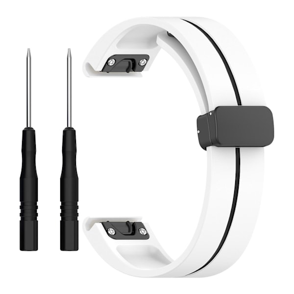 Urklokkebånd i svart spenne med dobbel farge for Garmin Tactix 7 Pro/Fenix 7X/6X/6X Pro/5X Plus 26 mm (FMY) Multicolor Style H Garmin Tactix 7 Pro