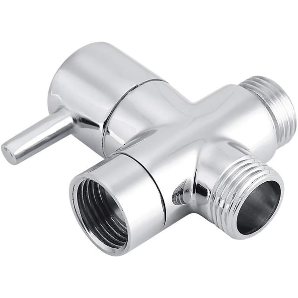 3-veis T-formet slangedeler Holdbar messingkrandeler Kromfinish Termostatisk blandebatteri for veggmontert hånddusj (DPD)