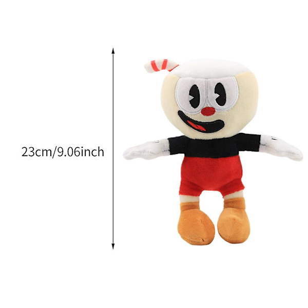 Söt Cuphead Videospel Plyschleksak Mjuk Fylld Docka Mughead Julgåva För Barn (FMY) Red