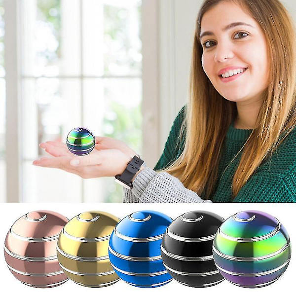 Kinetisk Spinner Leke Illusionsmetallkule Fingertupp Gyroskop Spinnende Barn Voksne Stressavlastning Fidgets (FMY) Multicolor