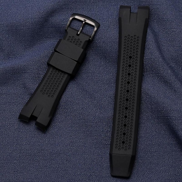 24MM För Citizen AW1475 1476 1477 CA4154 4155 Svart Silikon Armbandsrem (FMY) Black Buckle