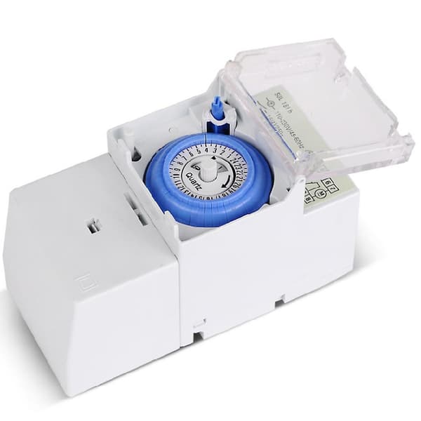 SUL181H 24 timers analog mekanisk timer manuel/auto controller til tidsstyring (FMY) White