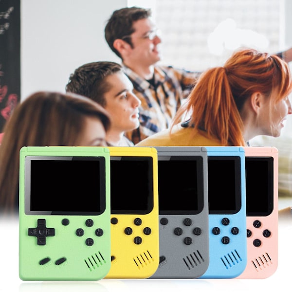 Sisäänrakennettu 500 klassista peliä Retro-videopelikonsoli Lasten lahja  (FMY) yellow