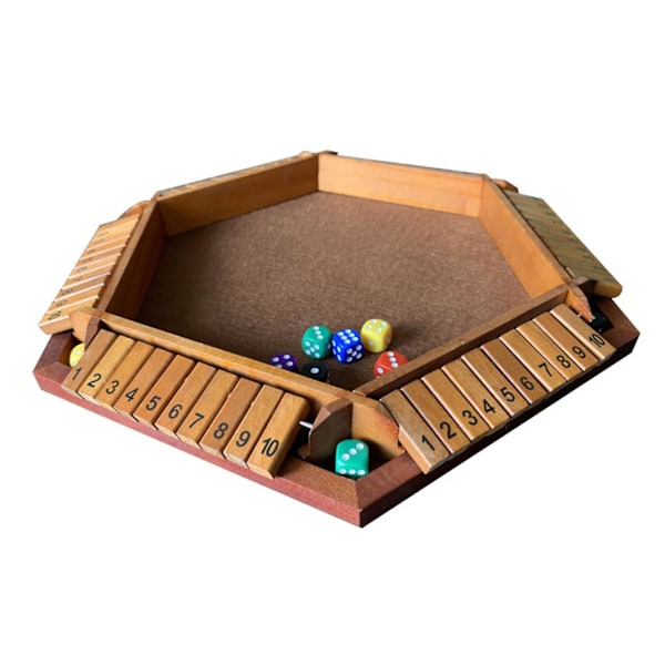 Shut The Box Lautapeli 12 Nopalla 1-6 Pelaajalle Lapsille Aikuisten Perheen Hauska Opettavainen Matemaattinen Numeropelit Strategia Puinen Työpöytäpeli Syntymäpäivälahja (FMY) Wooden Color