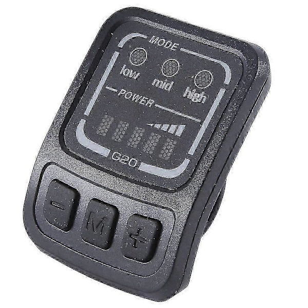 Elektrisk Cykel Display G20 LCD-Display Kontroll 24v 36v 48v Hastighetsmätare Trådbunden Sm-kontakt