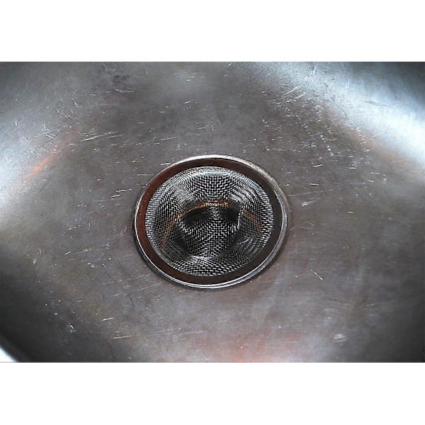 Rustfri stål vask og karbad si, til 2.25 tommer diameter hul, pakke med 4 (FMY)