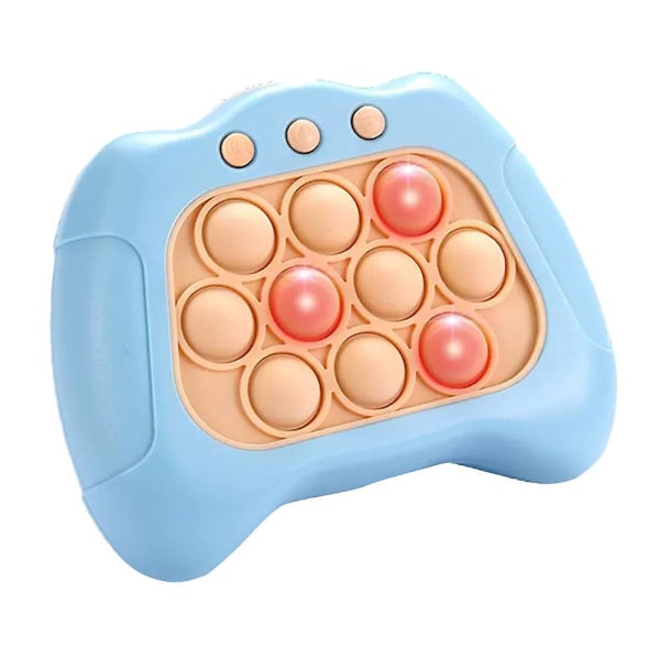 Dekompresjonsbanebrytende puslespill Pop It-spillkonsoll Stressrelief Fidget Toy Quick Push Bubble-spillkonsoll for barn (FMY) Light Blue