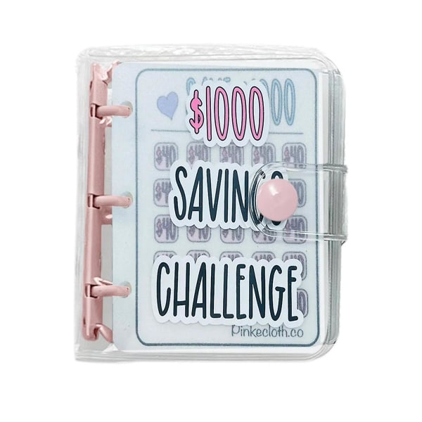 1000 Savings Challenge Binder, Binder, Savings Challenge Book with Kirjekuoret, Envelope Savings Challenge (FMY)