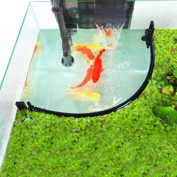 Akvarium Flydende, Afskærmning af Flydende Planter fra Filter og Varmelegeme, Justerbar Højde med Wa  (FMY) Black