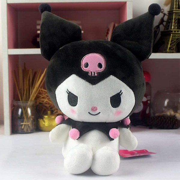 Kuromi Myk Plysjleke Søt Tegneserie Liten Kawaii Fylt Dukke For Fans Barn Voksne 8 Tommer  (FMY) Pink