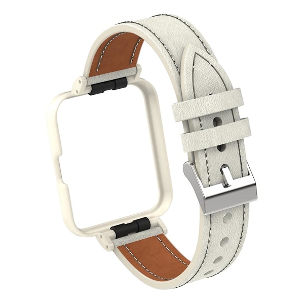 Nahkainen ranneke Xiaomi Redmi Watch 2 Lite:lle (FMY) Warm White Ivory Case