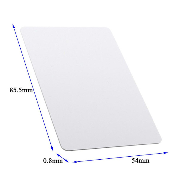 100 st RFID-kort 13,56 MHz Proximity Smart Cards S50 Omskrivbar kopieringsnyckel för accesskontrollsystem (FMY) White