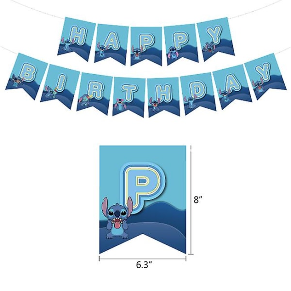Stitch-fest: Bursdagsutstyr, Lilo og Stitch bursdagspynt (FMY)