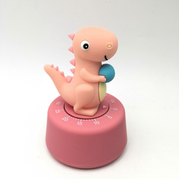 Sød Køkken Timer - Mekanisk Timer Til Børn 60 Minutters Dyretimer Til Madlavning/Læse (FMY) pink