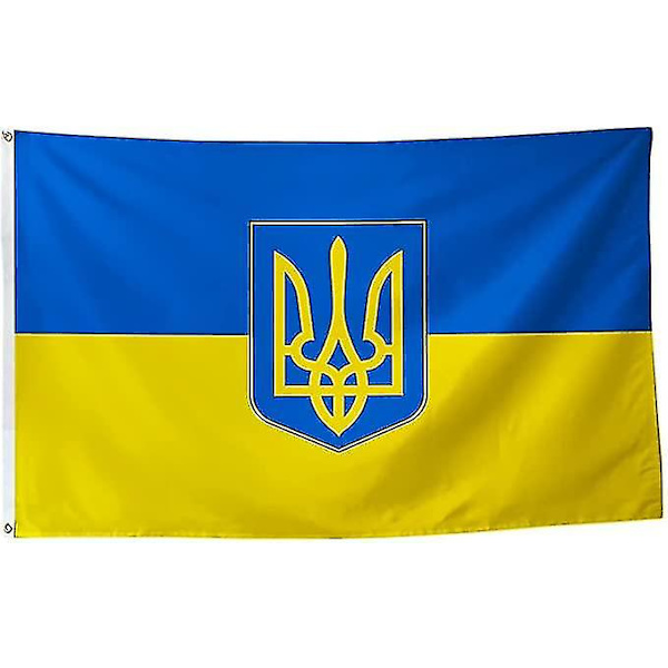Ukrainan lippu 3x5 jalkaa, kirkkaat värit, premium-laatu (FMY)