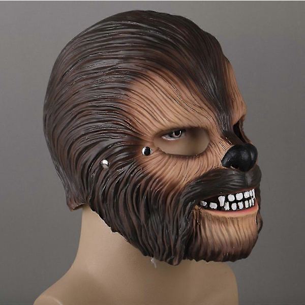 Chewbacca-naamio, jossa liikkuva leuka, Cosplay Chewie -naamiot, koko pään kypärä, Halloween-rekvisiitta (FMY)