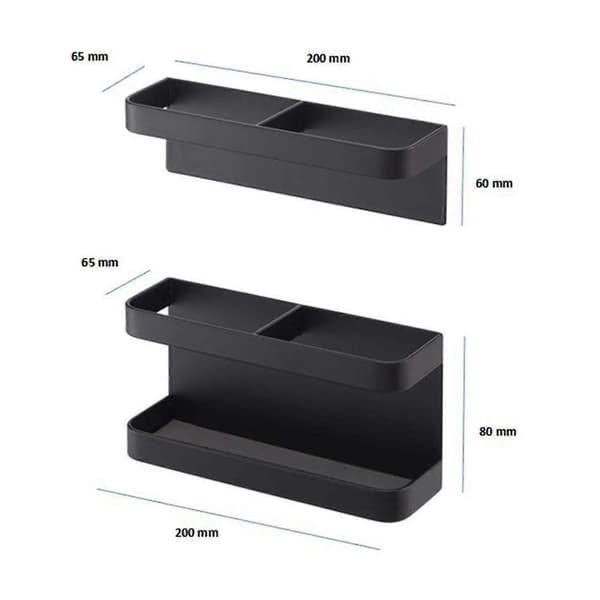 Magnetiskt paraplyställ utan stansning, höjdjusterbart väggmonterat paraplyställ - Yvan(FMY) Black