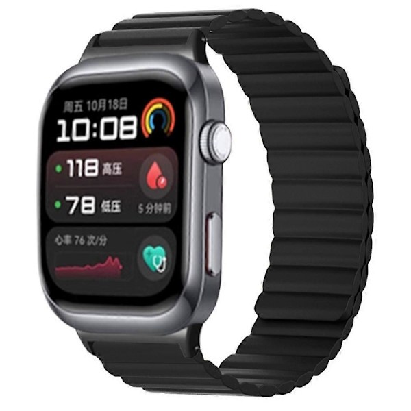 For Huawei Watch D2 Silikon Urremærke Magnetisk Udskiftningsrem - Grå Gul (FMY) Multicolor Black