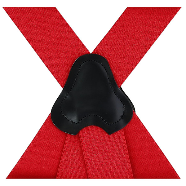 CTM Elastiska Hängslen med Clip-End 2 Tum Brandman (Herr) (FMY) Red one size
